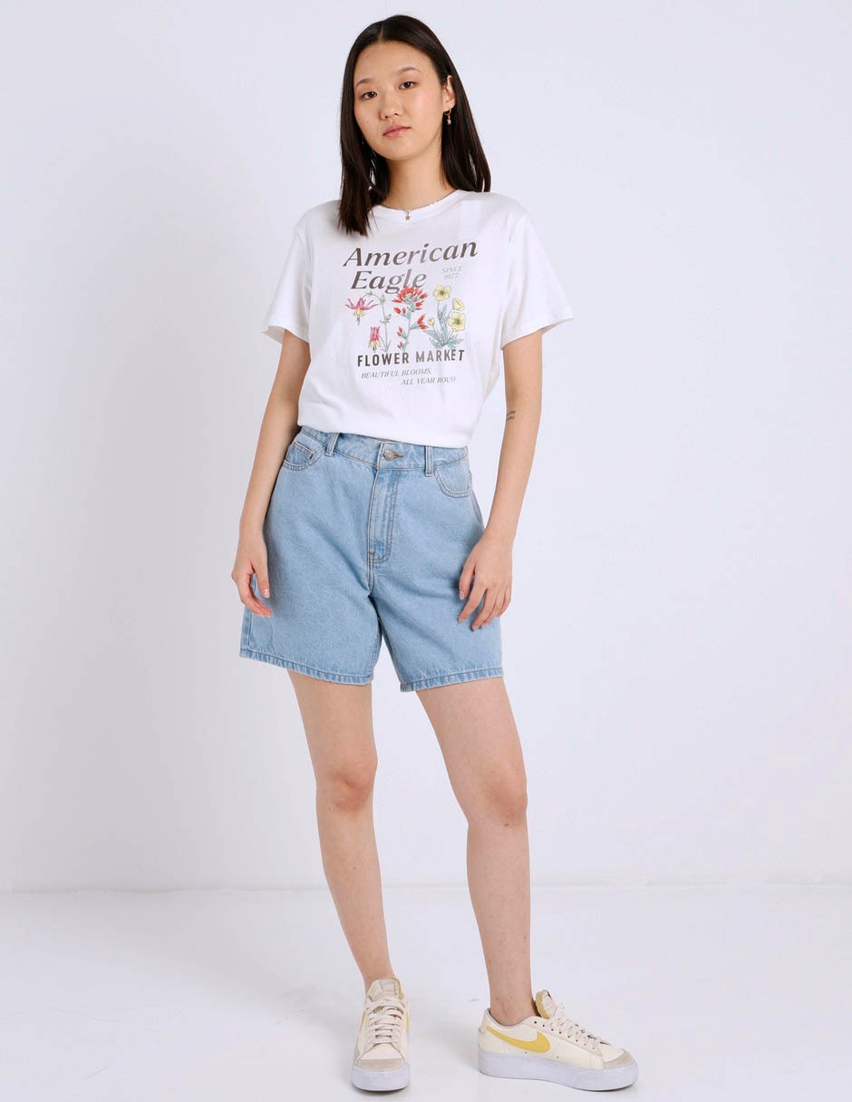 Playera manga corta cuello redondo para mujer 3