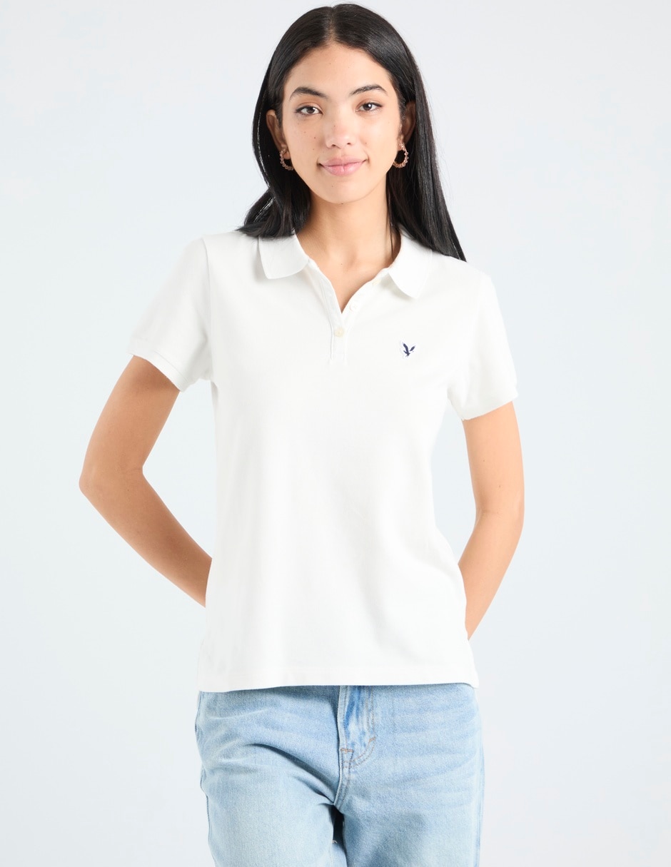 Playera tipo polo american eagle para mujer