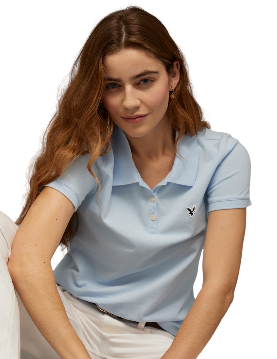 Playera tipo polo para mujer