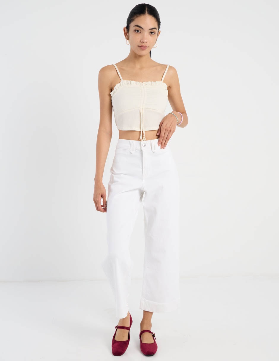 Jogger regular amplio stovepipe ae jeans corte cintura para mujer 3