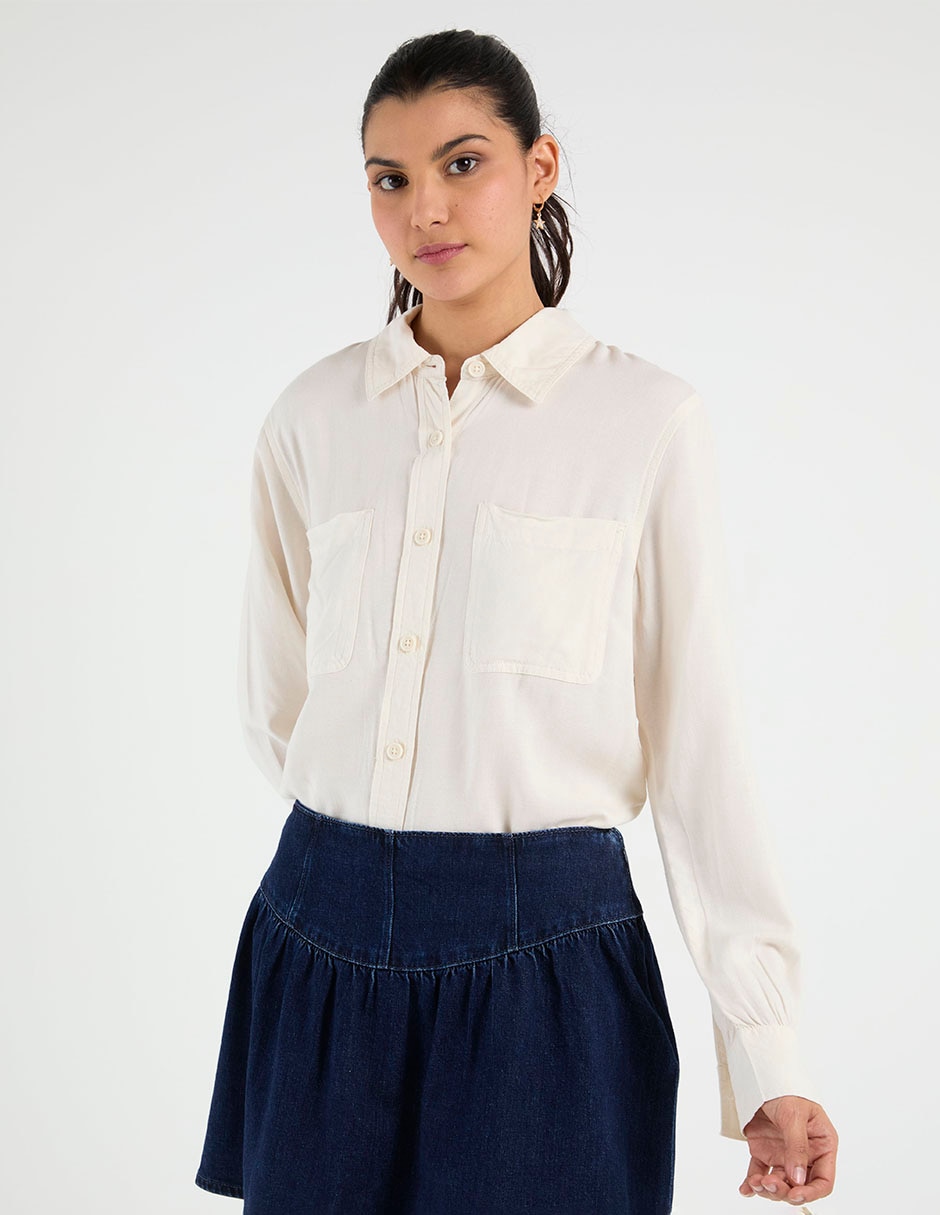 Blusa manga larga para mujer