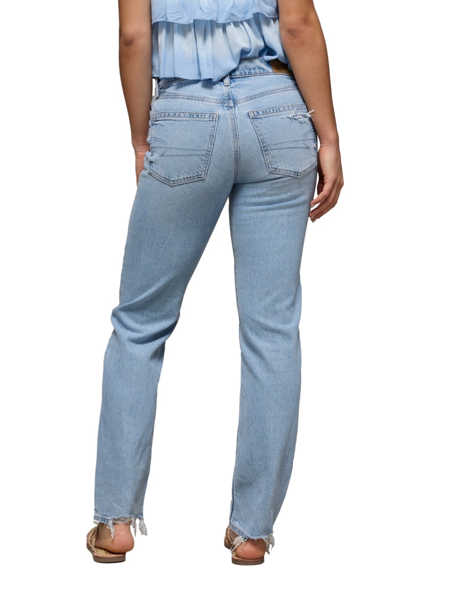 "jeans/jegging/jeans jogger" regular straight american eagle wmns straight de ae jeans "corte" cintura "para mujer"