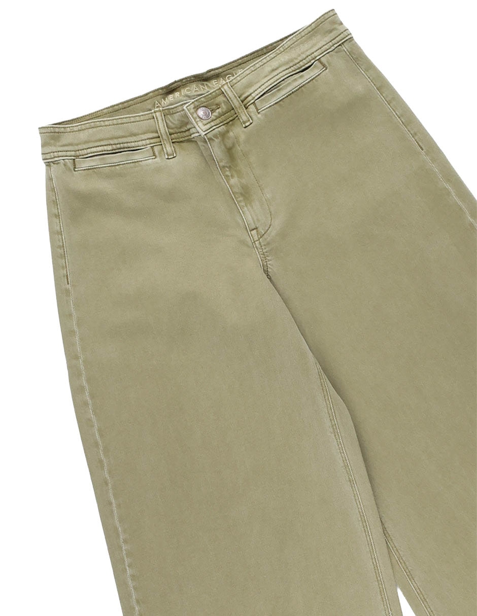 Jeans wide leg cintura media American Eagle para mujer