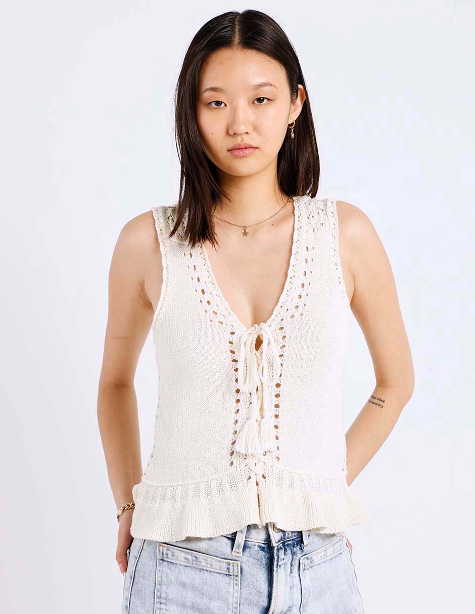 Top cuello con escote v tirante sin tirantes