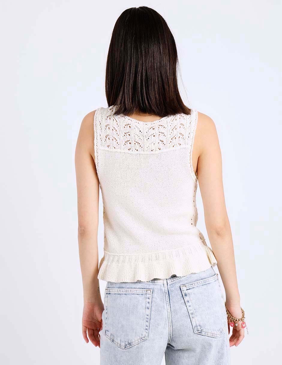 Top American Eagle cuello con escote v tirante sin tirantes