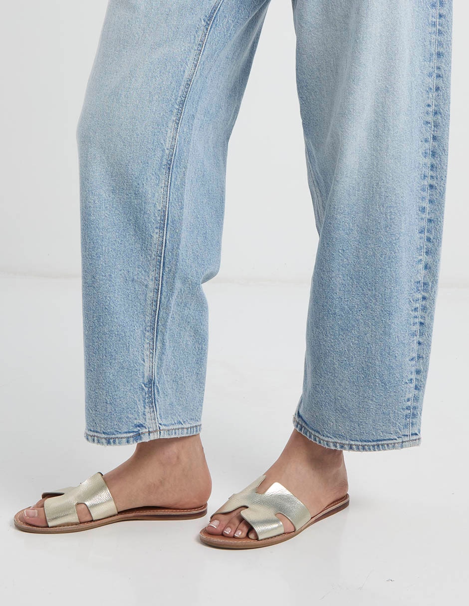 Jeans regular american eagle barrel corte cintura para mujer