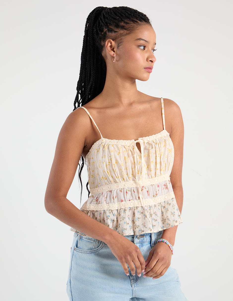 Top American Eagle escote cuadrado tirante ajustable