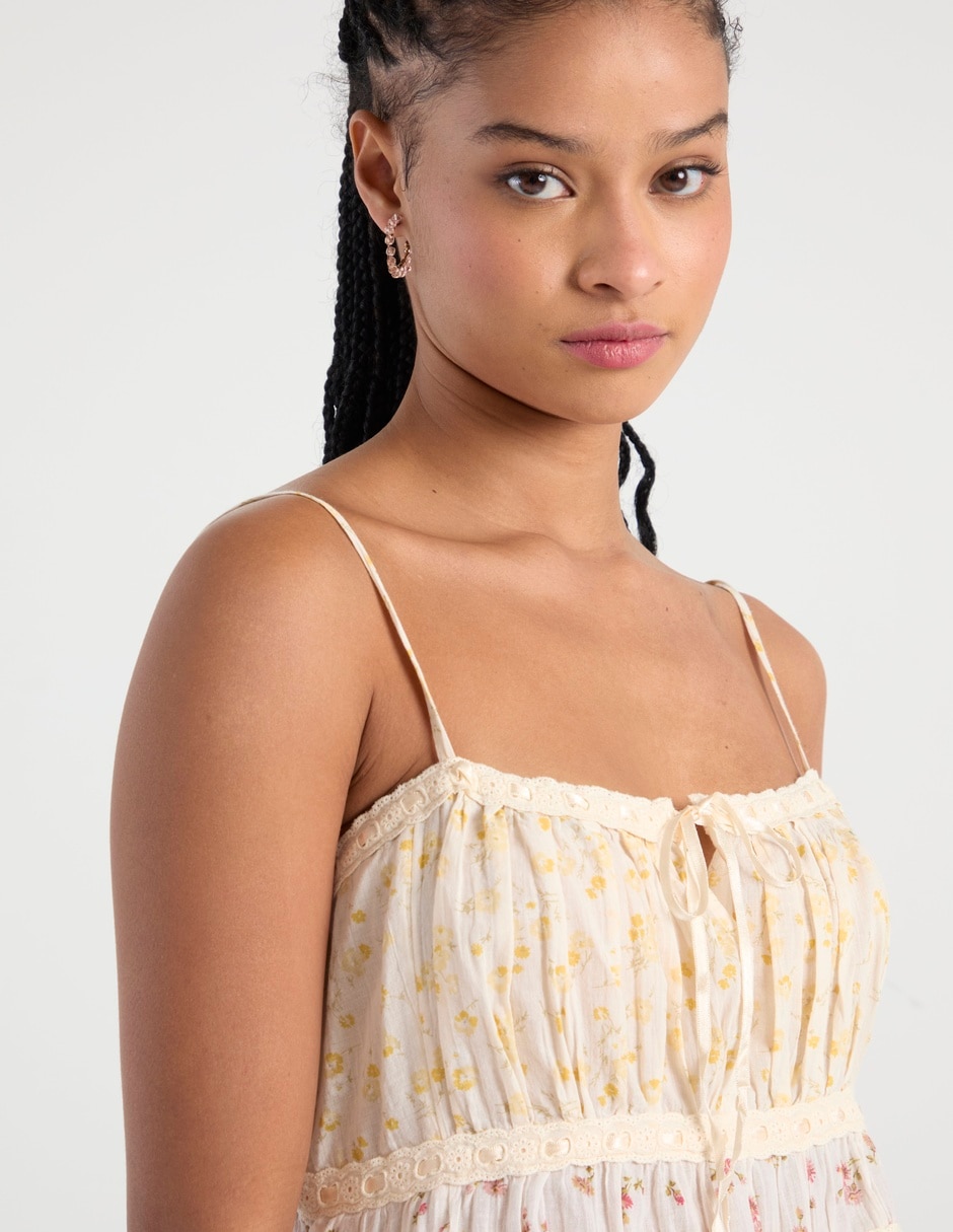 Top American Eagle escote cuadrado tirante ajustable