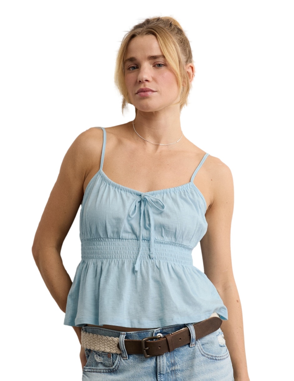 Top American Eagle escote cuadrado tirante delgado