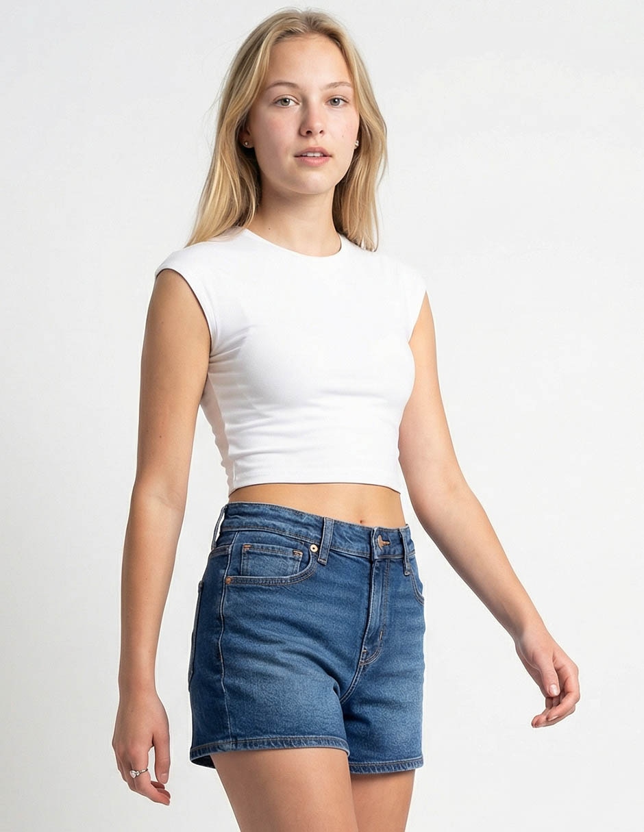 "short/bermuda" "de" algodón "para mujer" 1