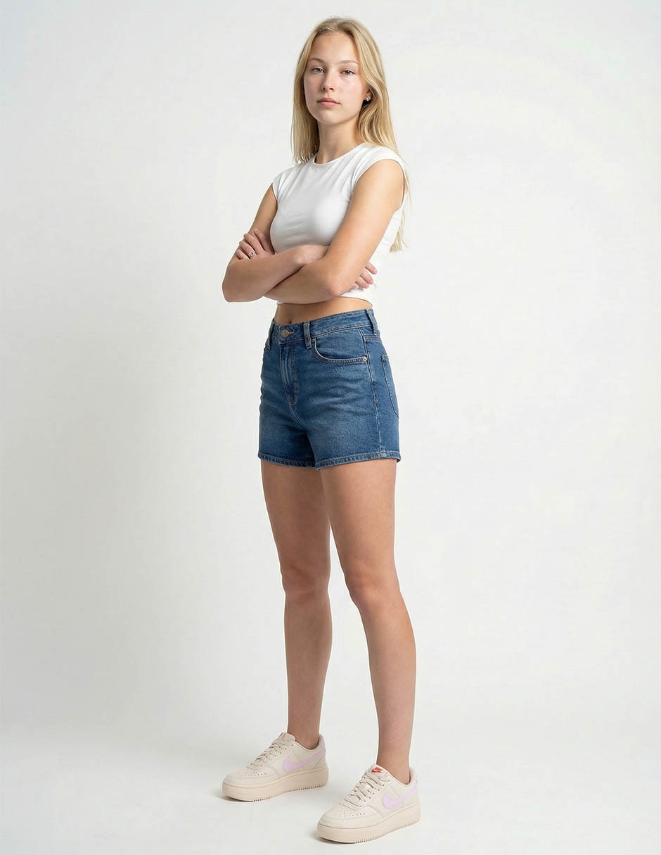 "short/bermuda" "de" algodón "para mujer" 6