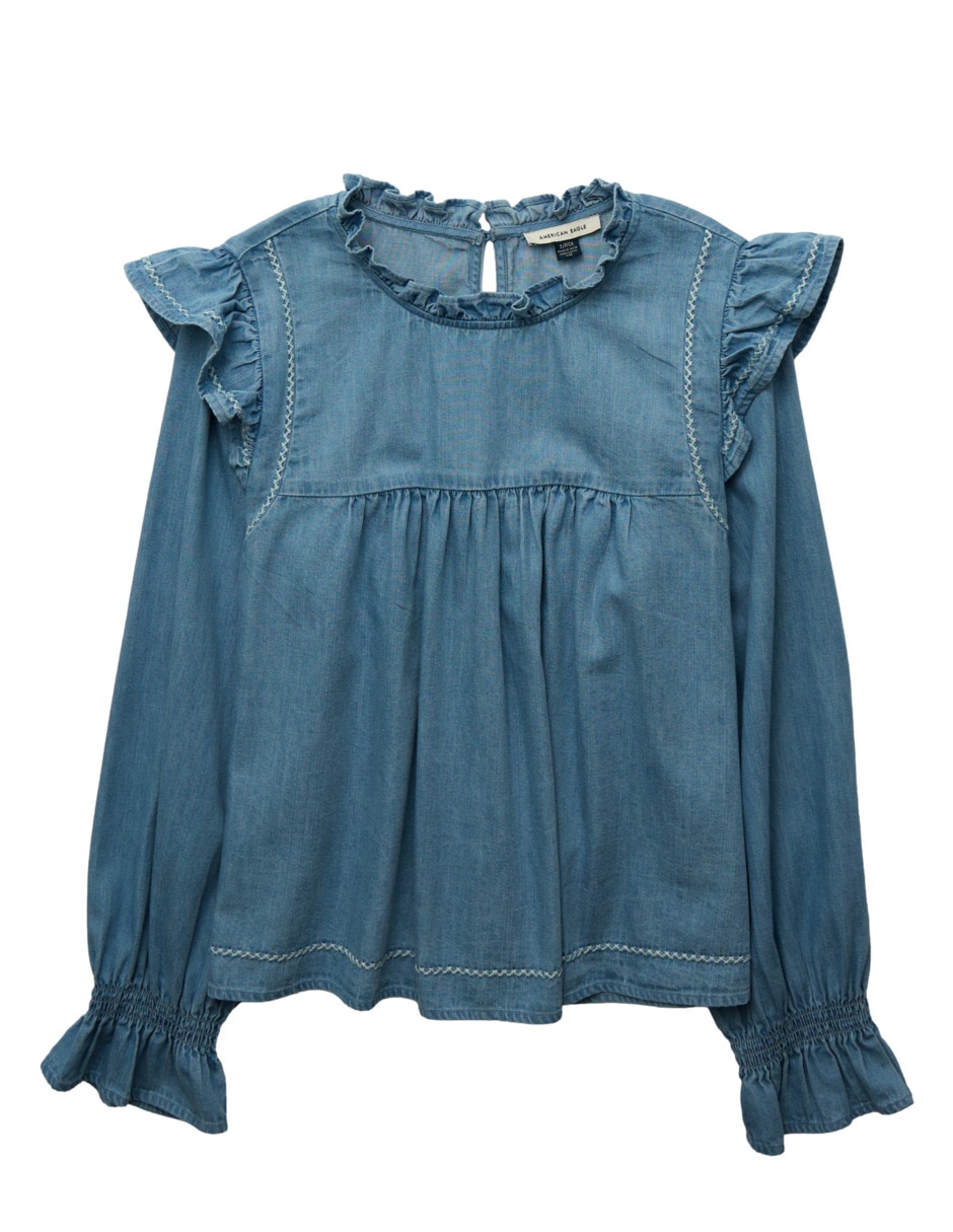 Blusa American Eagle manga larga para mujer