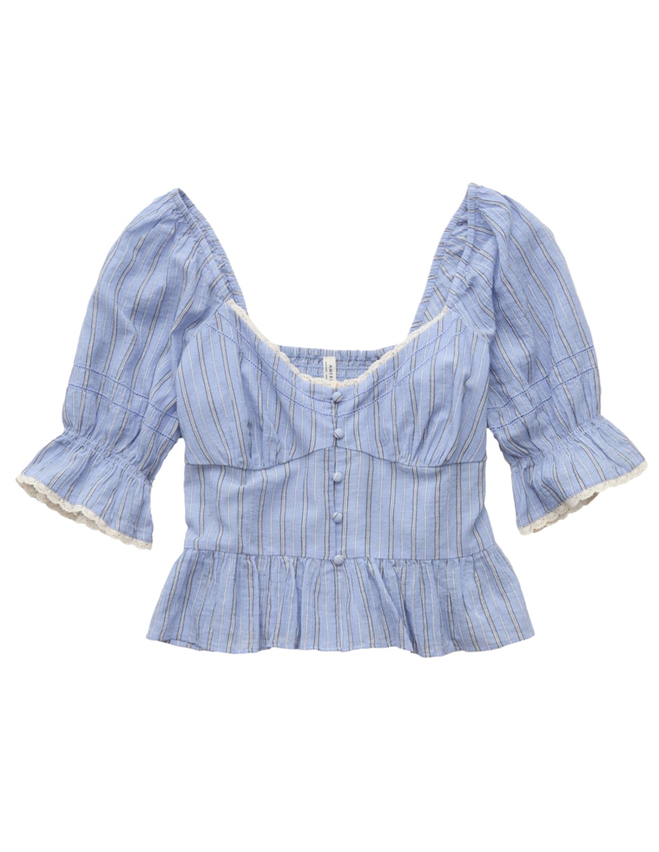 Blusa American Eagle manga corta para mujer