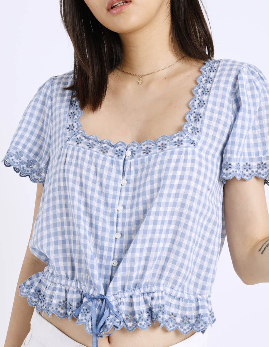 Blusa manga corta para mujer 5