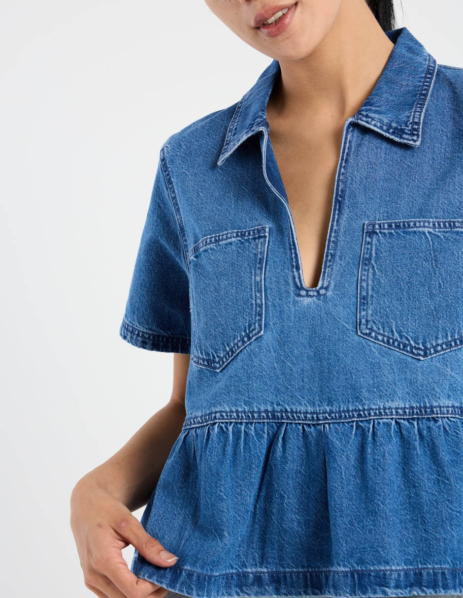 Blusa American Eagle manga corta para mujer