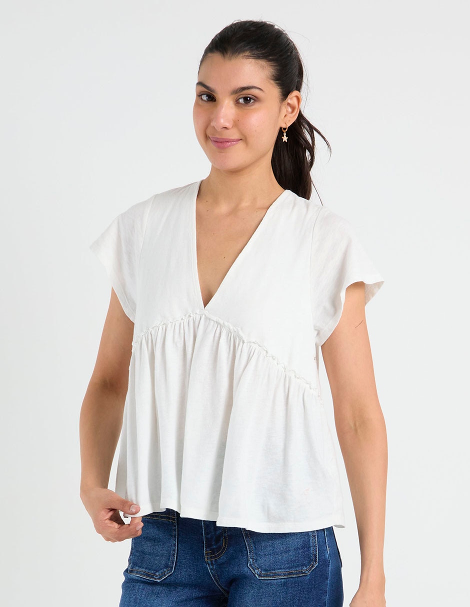 Blusa American Eagle manga corta para mujer