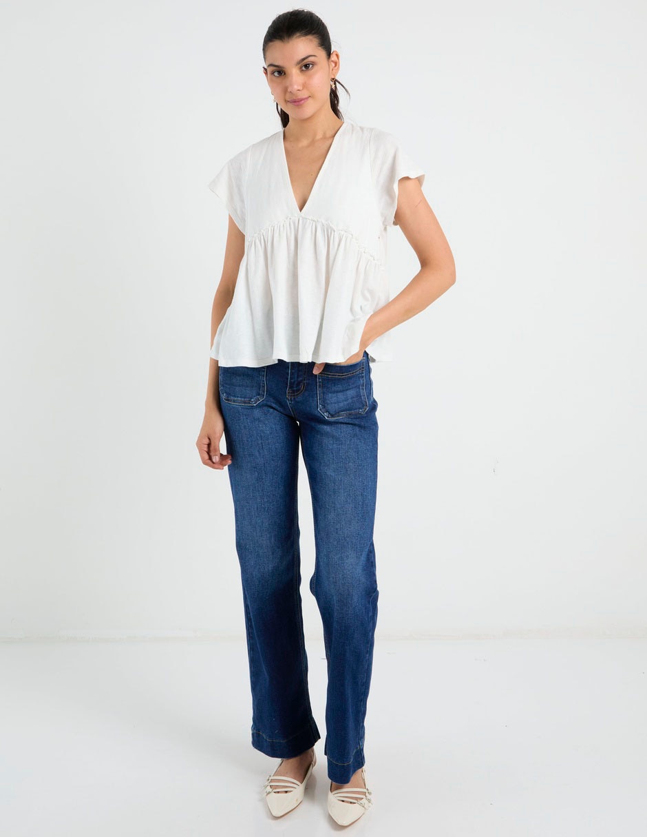 Blusa American Eagle manga corta para mujer