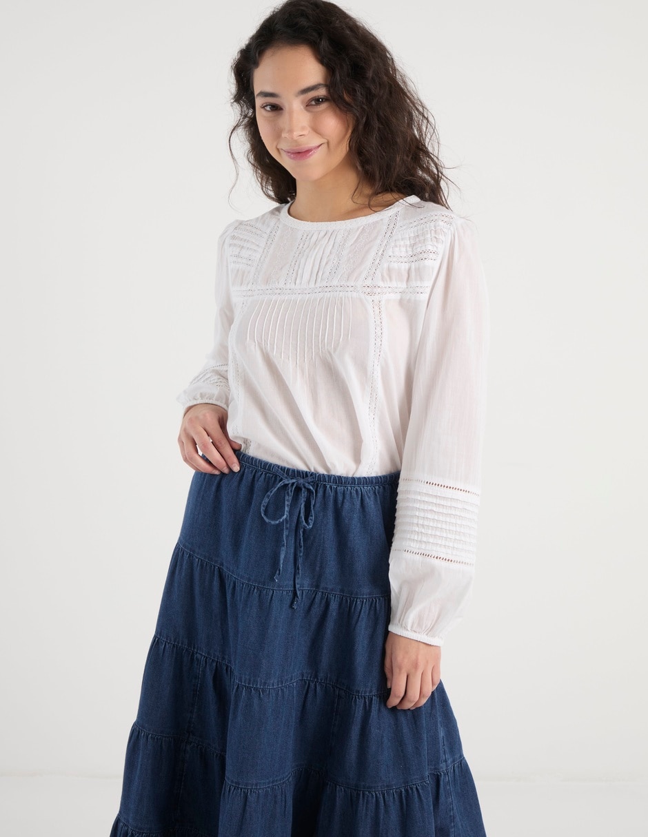 Blusa American Eagle manga larga para mujer