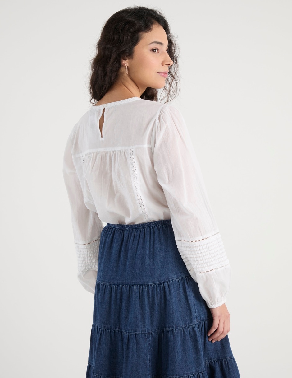 Blusa American Eagle manga larga para mujer