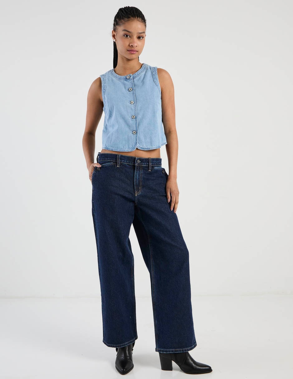 Jeans amplio cintura para mujer Jeans amplio cintura para mujer