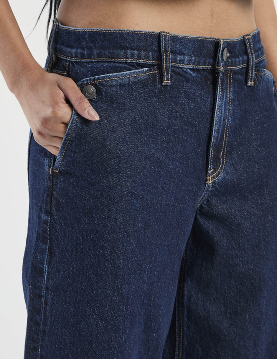 Jeans amplio cintura para mujer 5