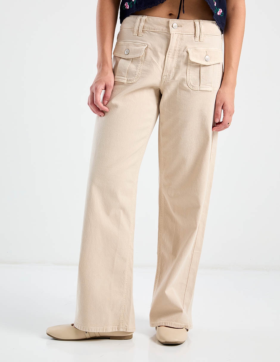 Pantalón flare relaxed para mujer