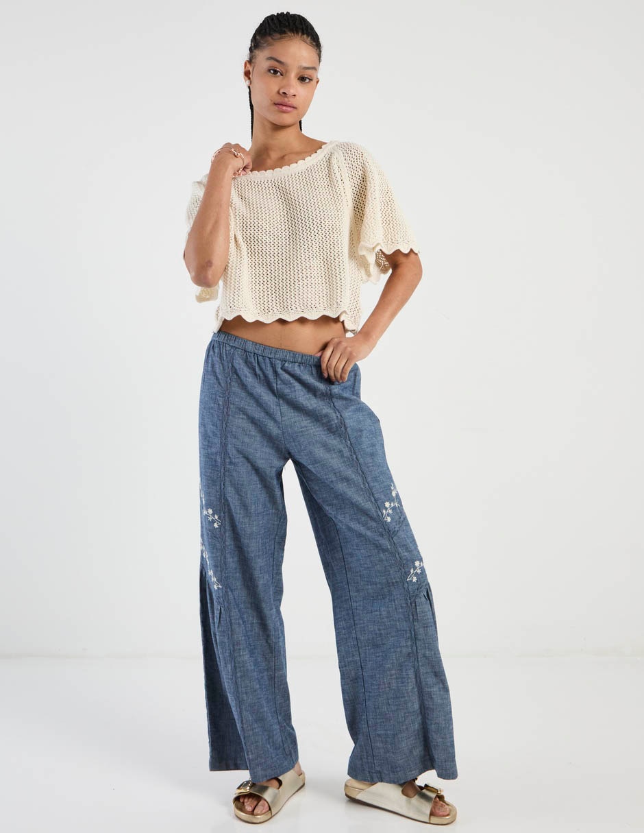 Pantalón acampanado American Eagle straight para mujer