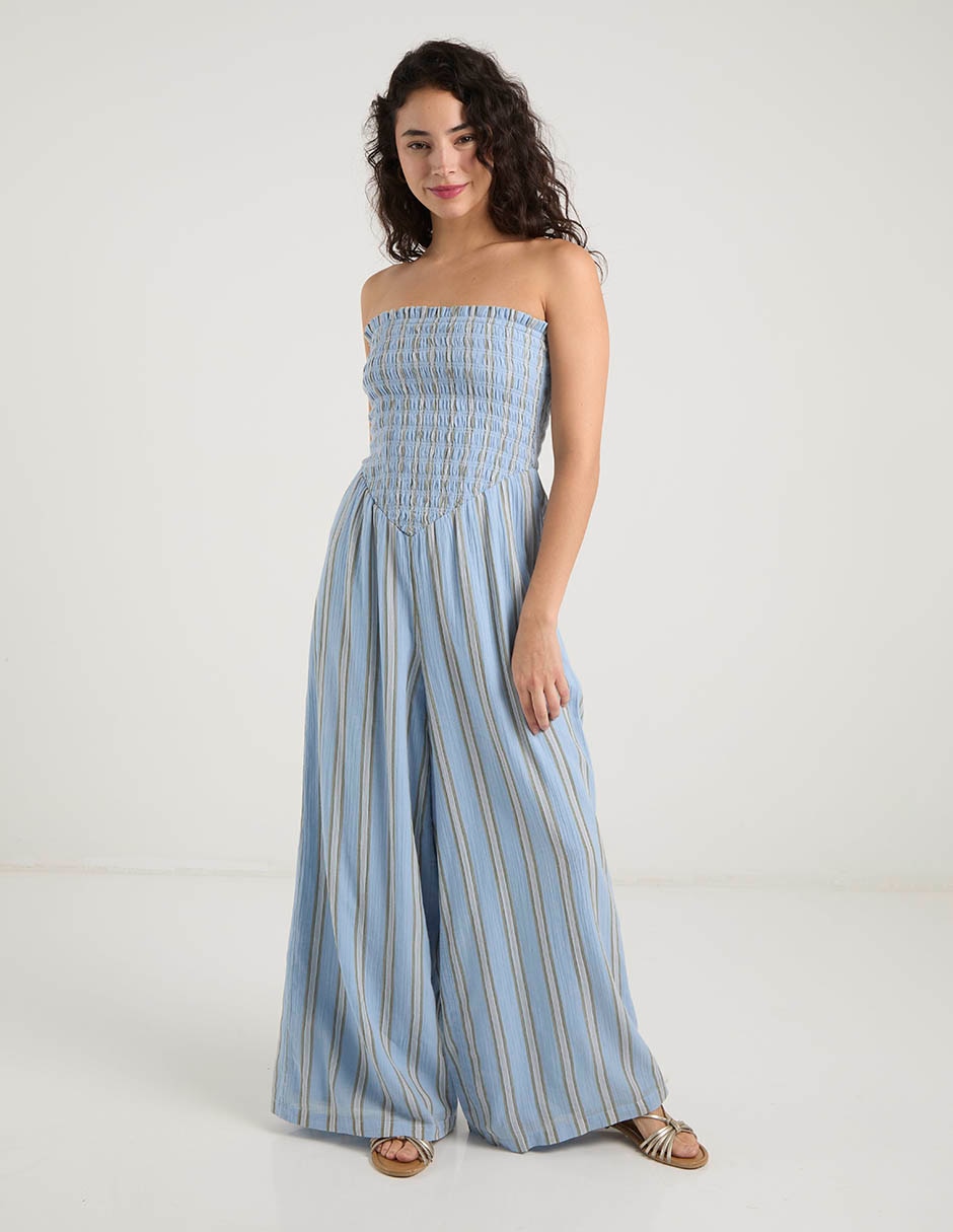 Jumpsuit estampado a rayas para mujer 7