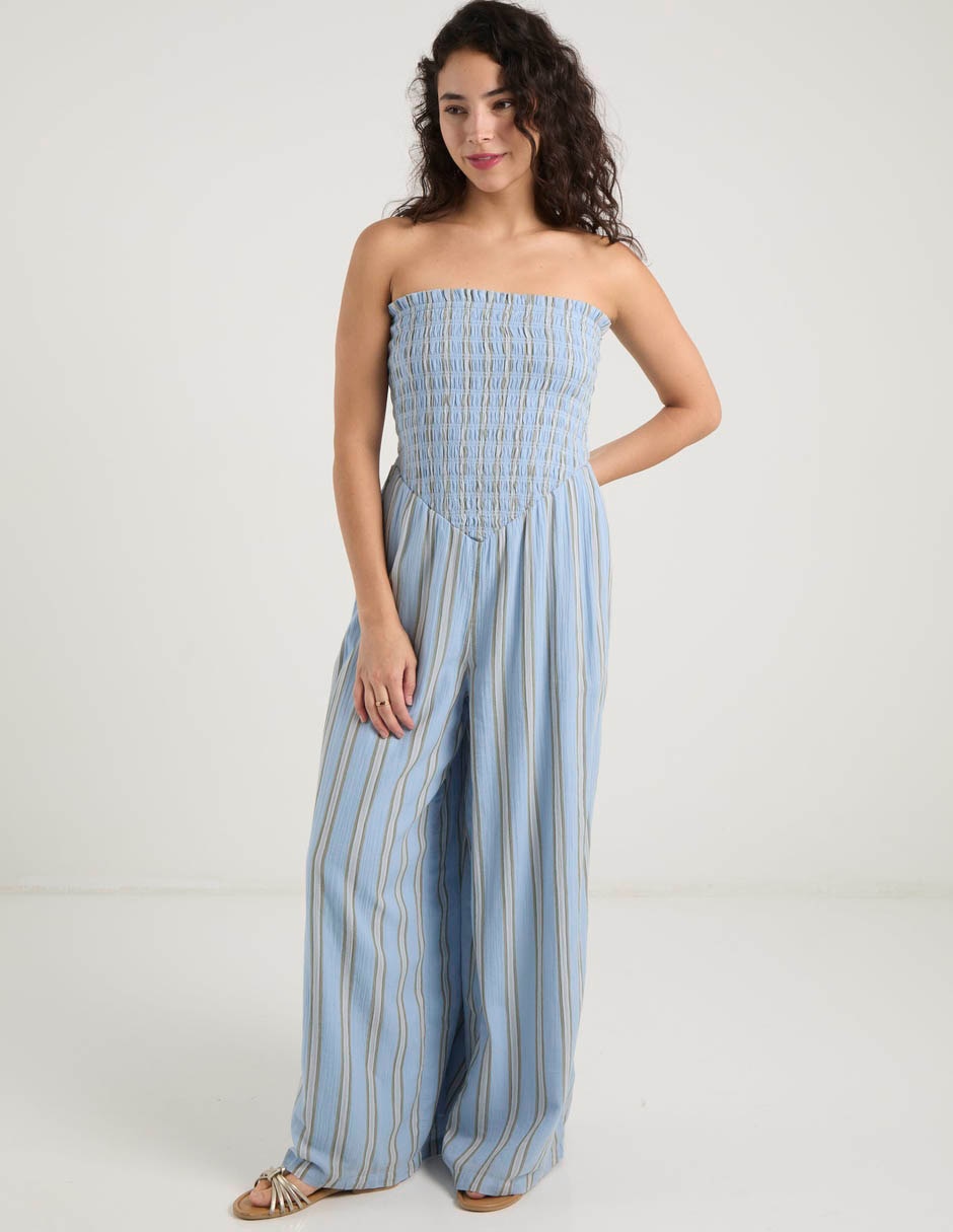 Jumpsuit estampado a rayas para mujer 3