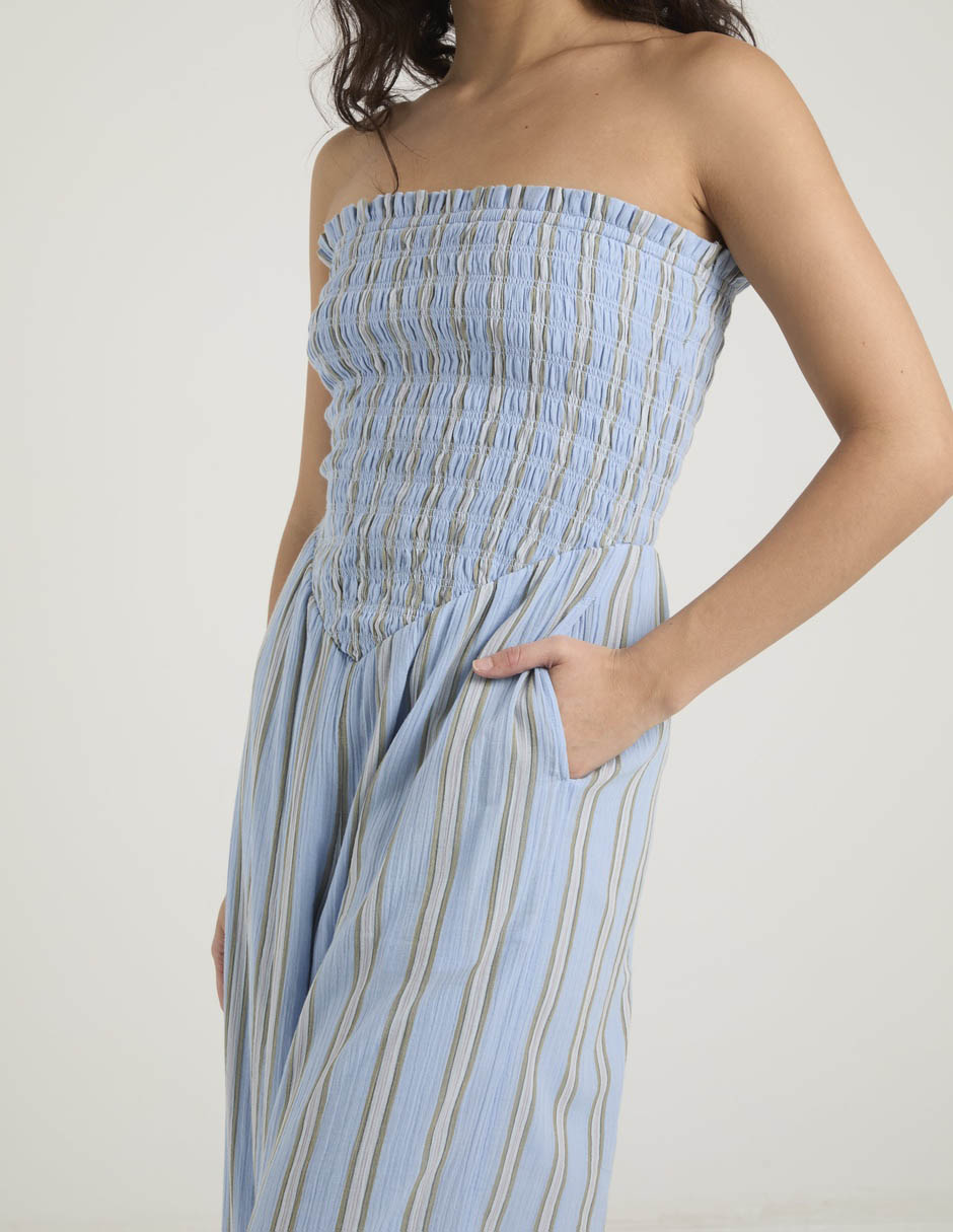 Jumpsuit estampado a rayas para mujer 4