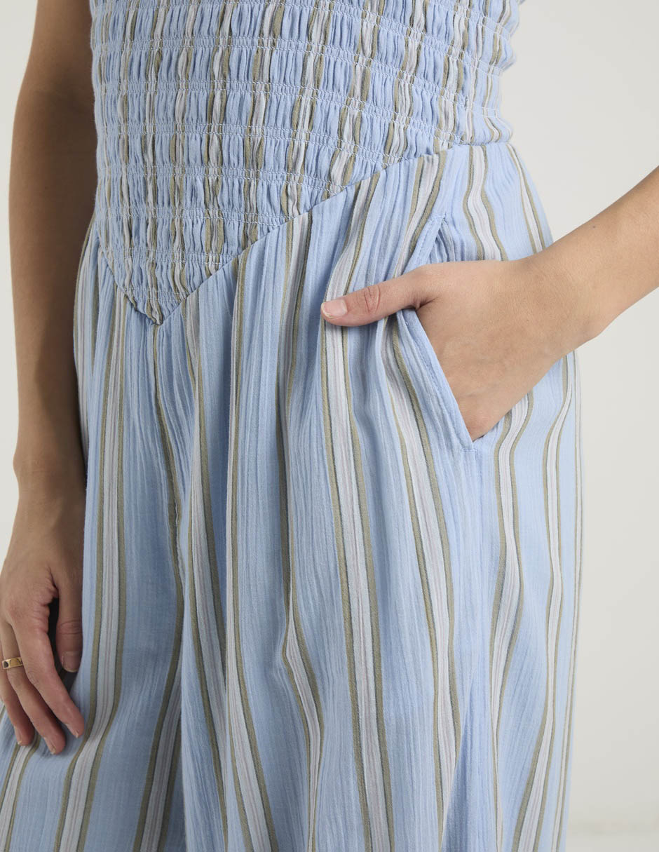Jumpsuit estampado a rayas para mujer 5