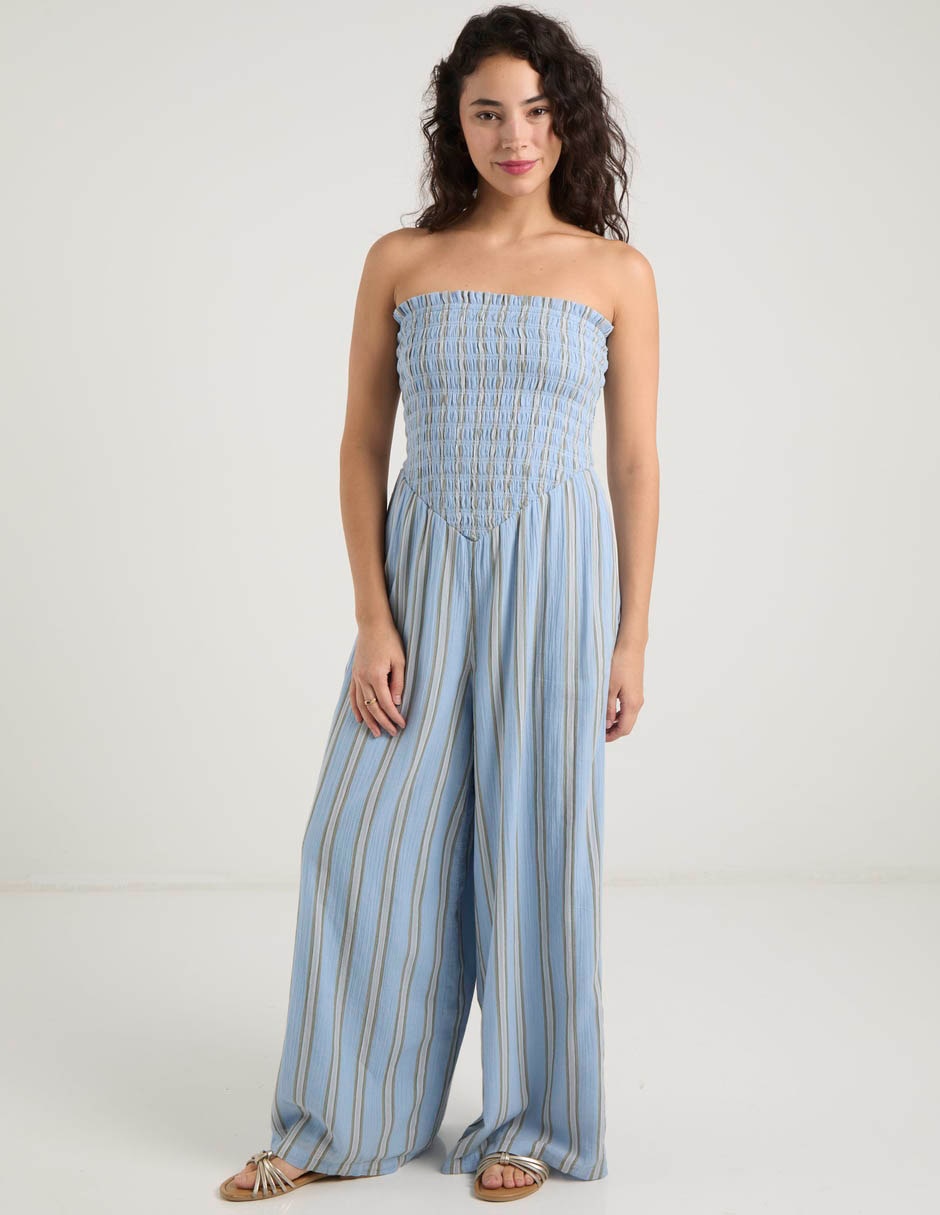 Jumpsuit estampado a rayas para mujer