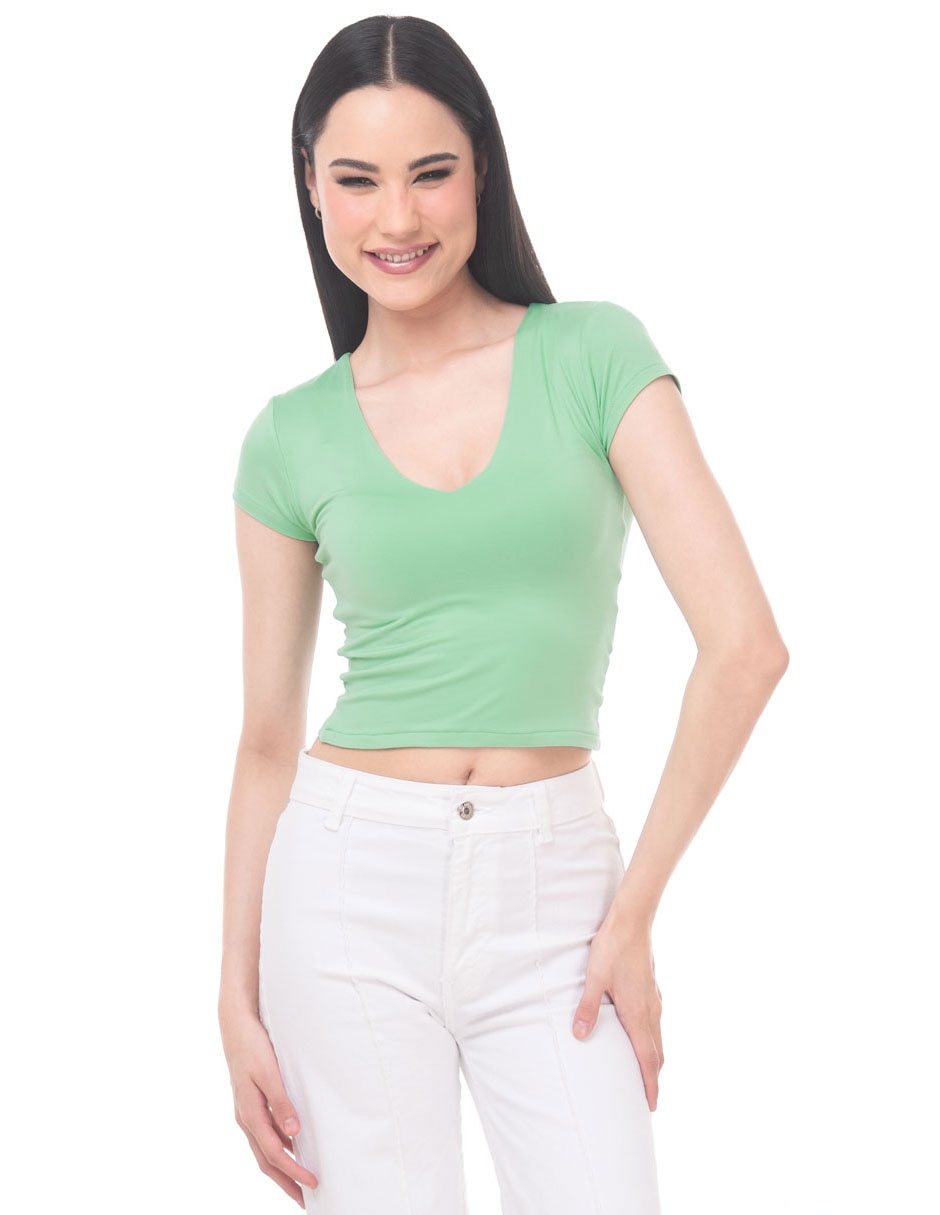 Top escote V