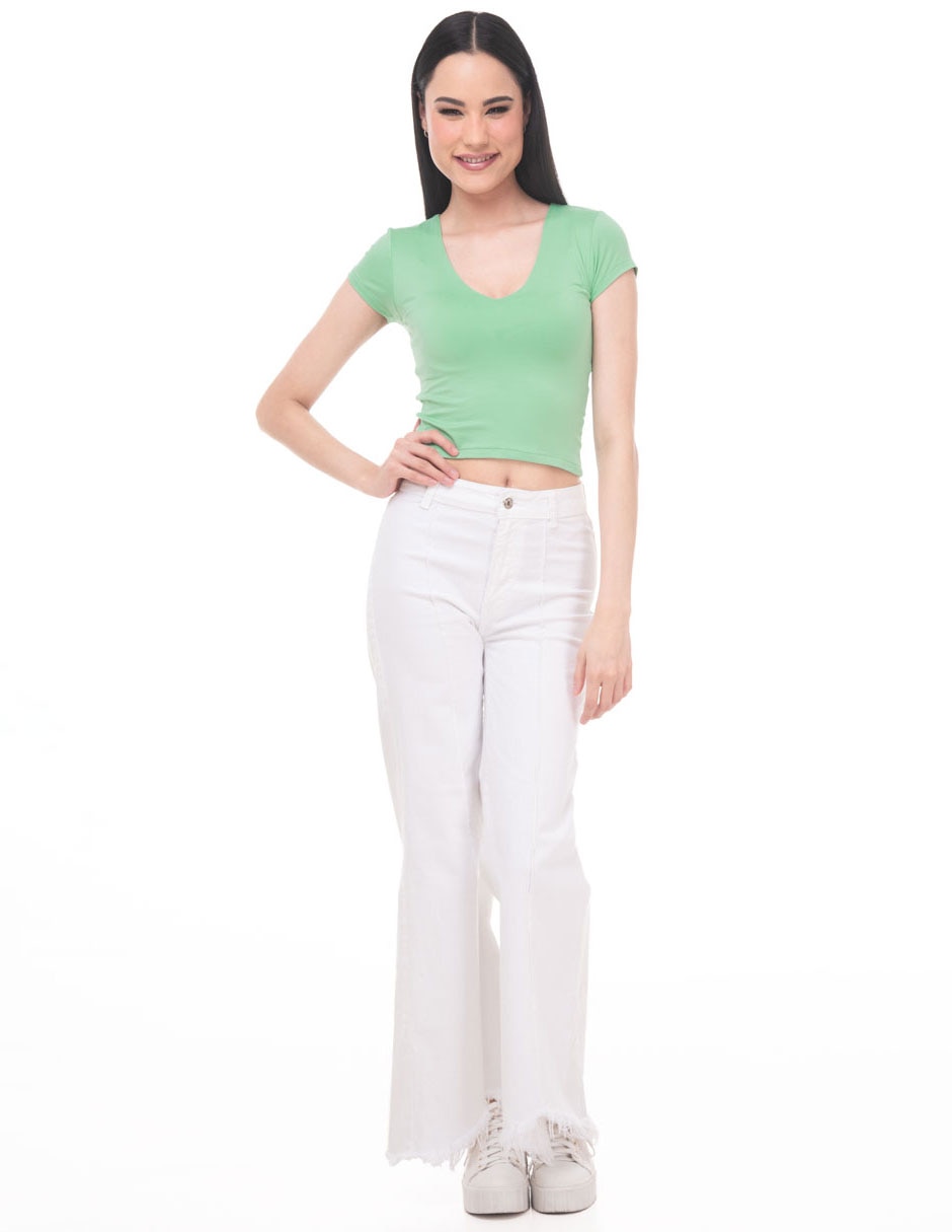 Top Sarah Bustani escote V