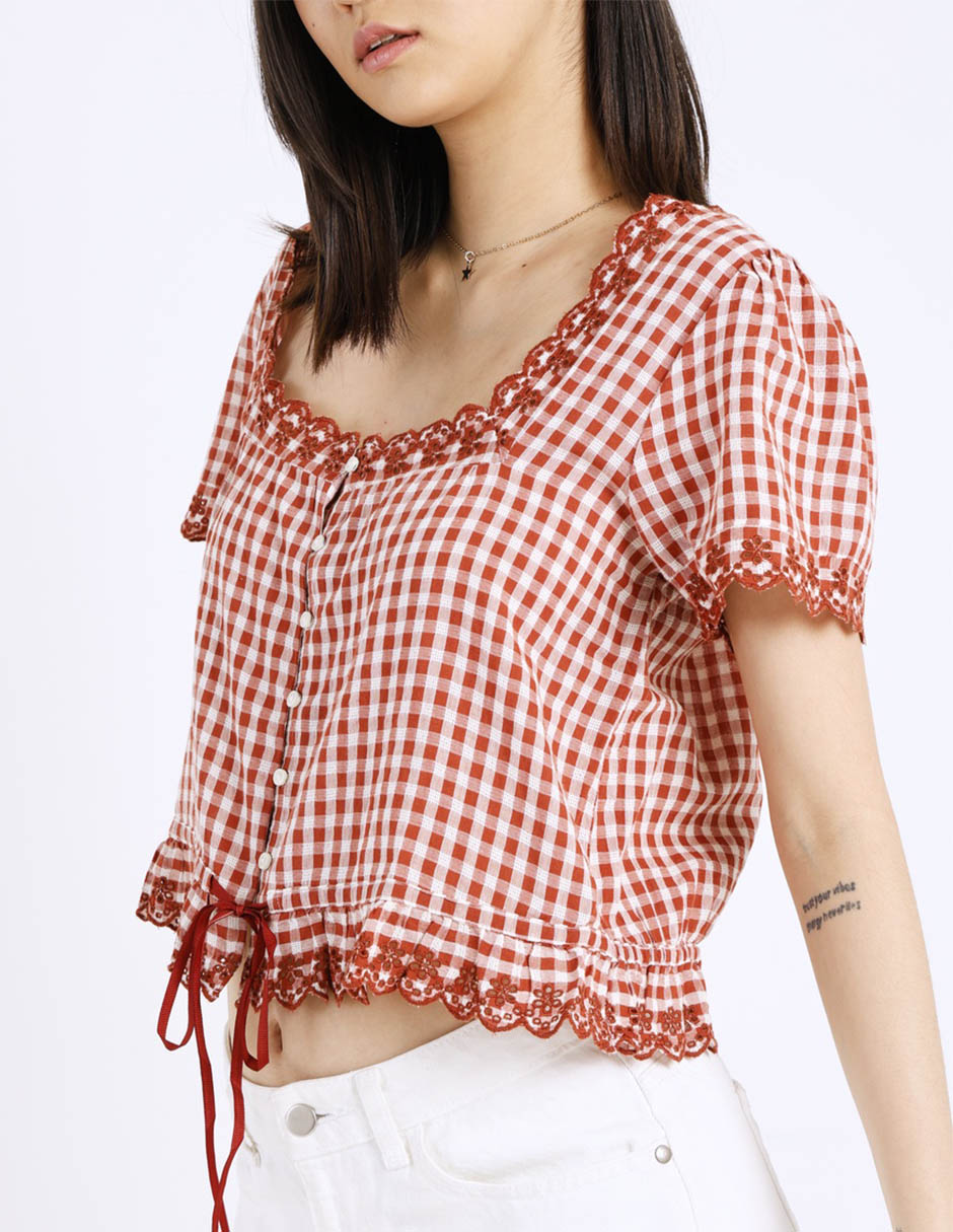 Blusa manga corta para mujer 9