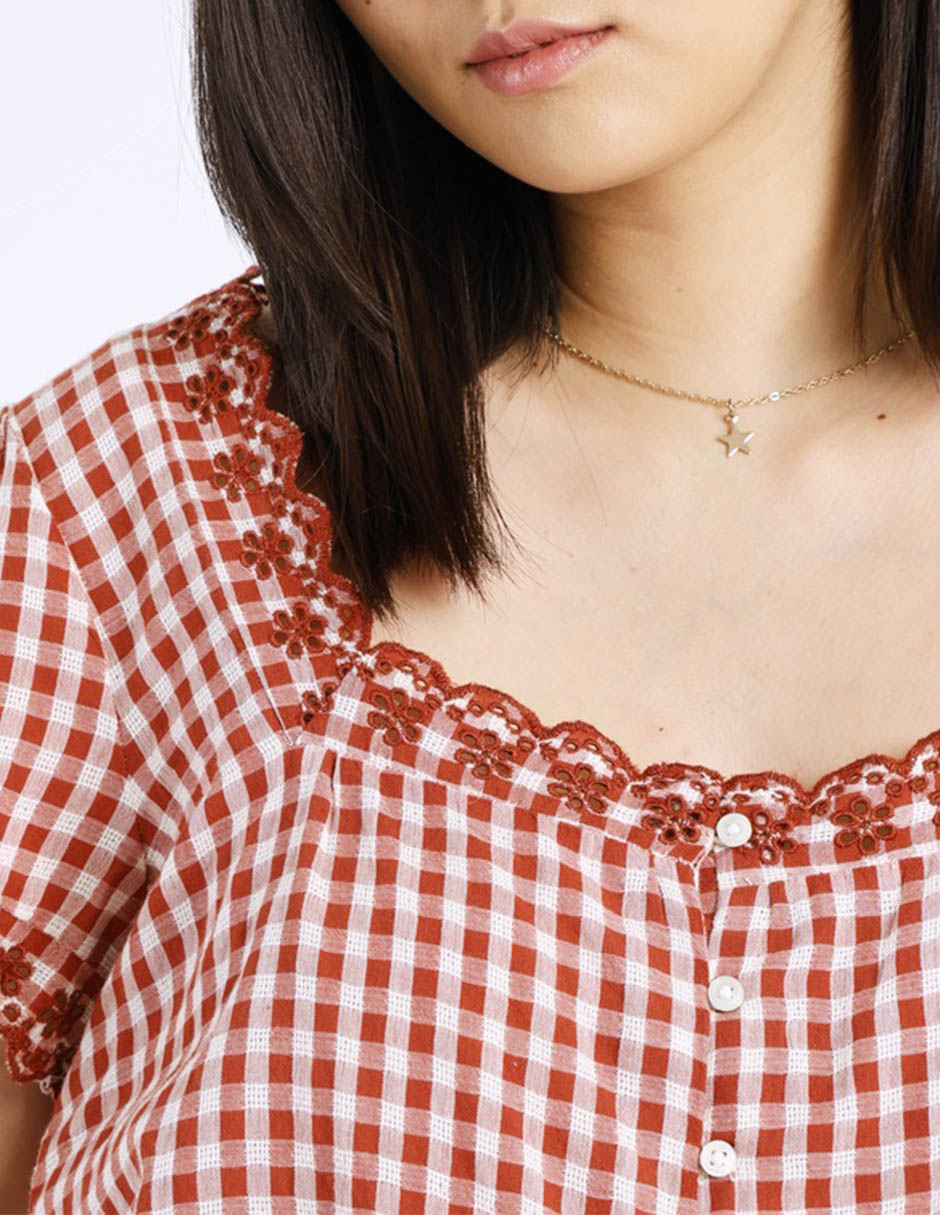 Blusa manga corta para mujer 4