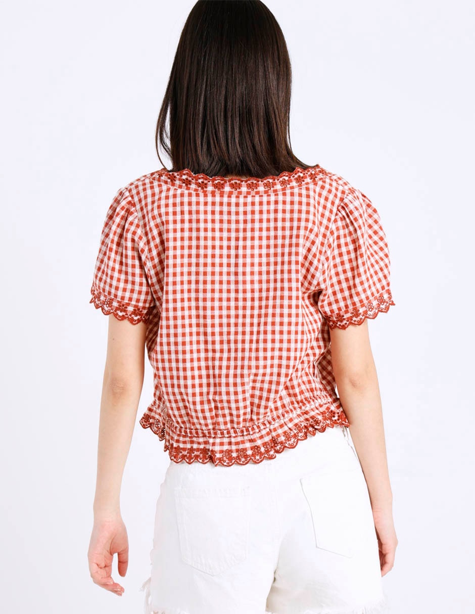 Blusa manga corta para mujer 5