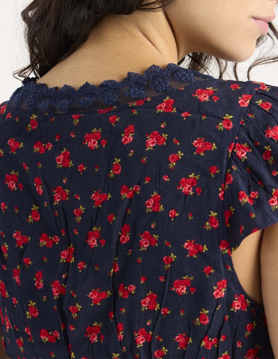 Blusa manga corta para mujer
