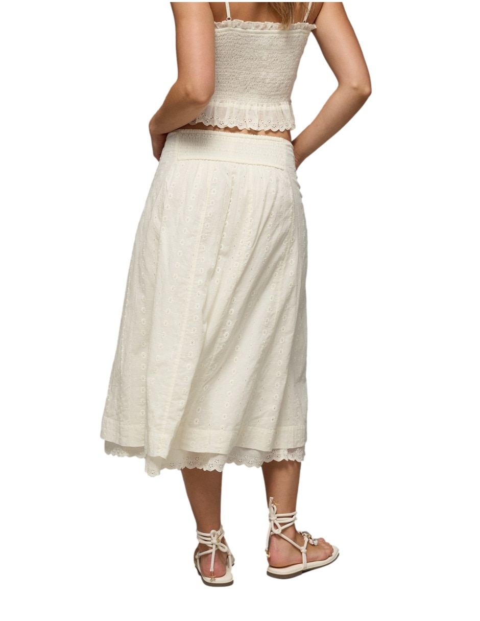 Falda crop a la cintura 2