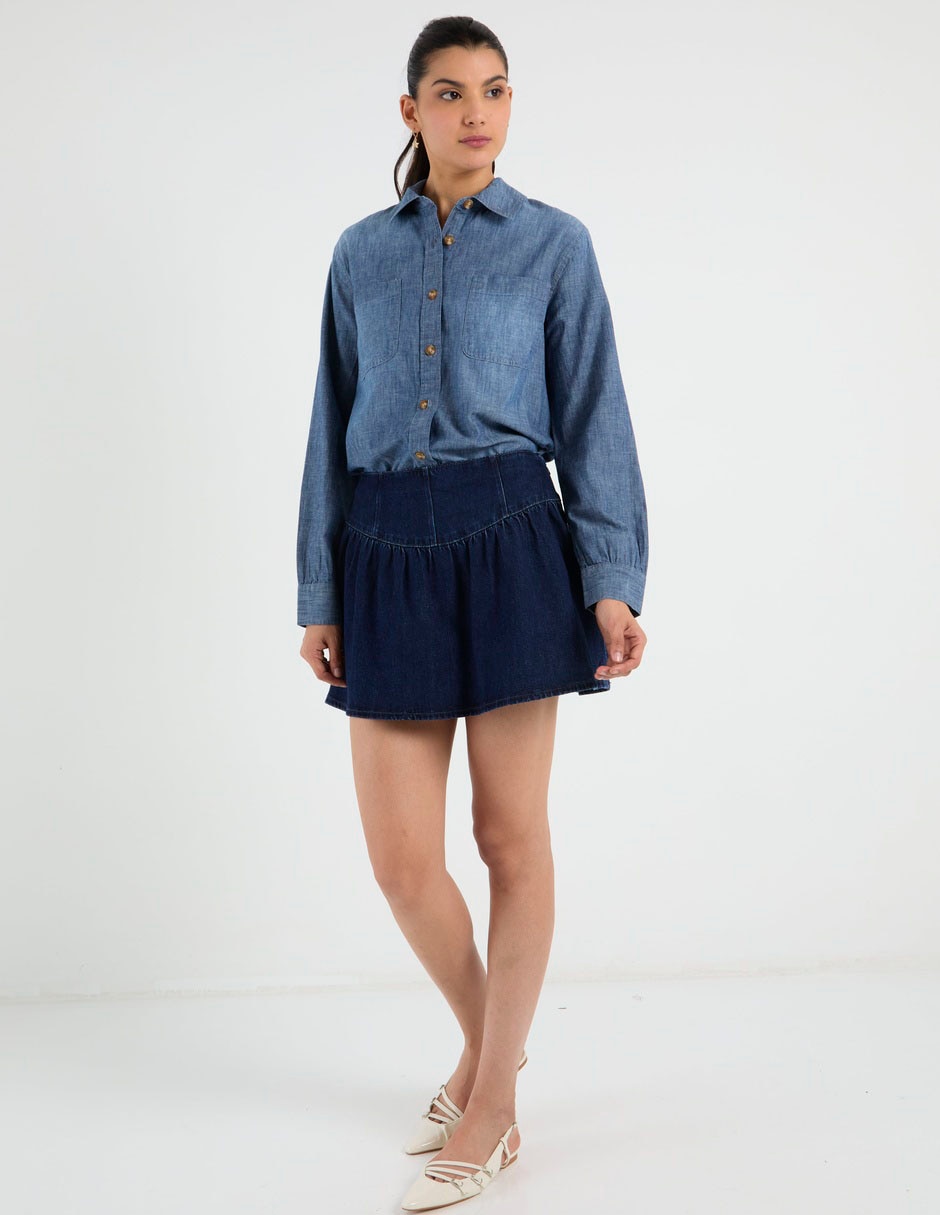 "falda/falda short/falda pantalón" mini "de" algodón "a la" (si aplica) cintura 2