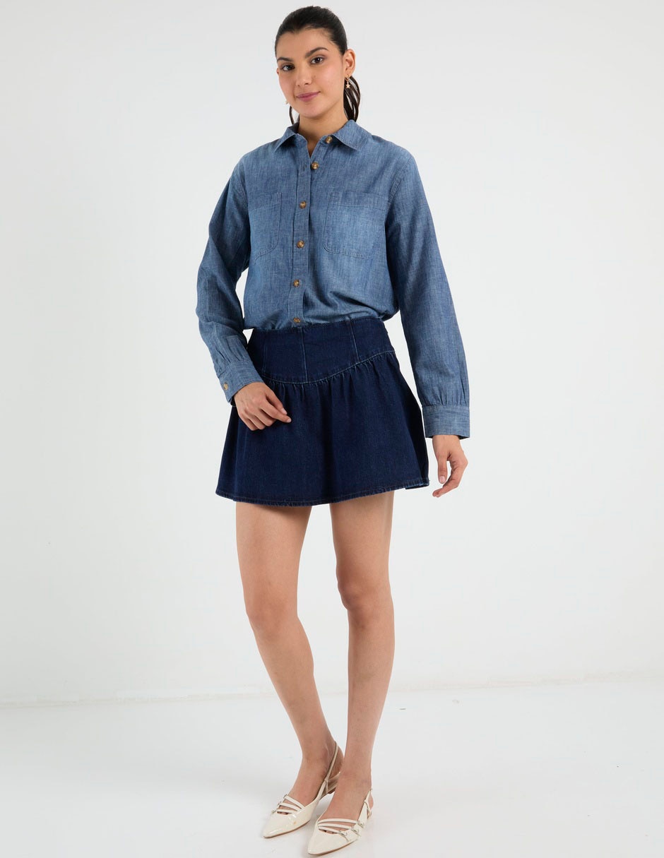 "falda/falda short/falda pantalón" mini "de" algodón "a la" (si aplica) cintura 3