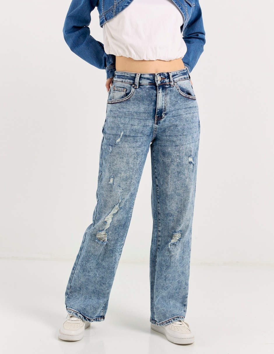 Jeans straight para mujer 5