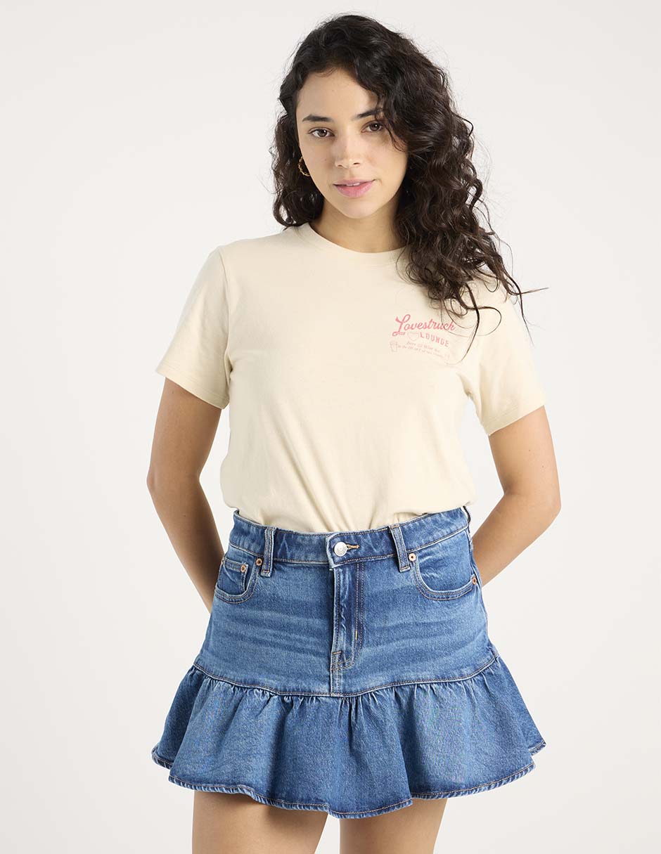 Falda mini a la cintura 2