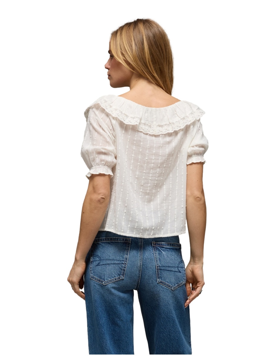 Blusa American Eagle manga corta para mujer