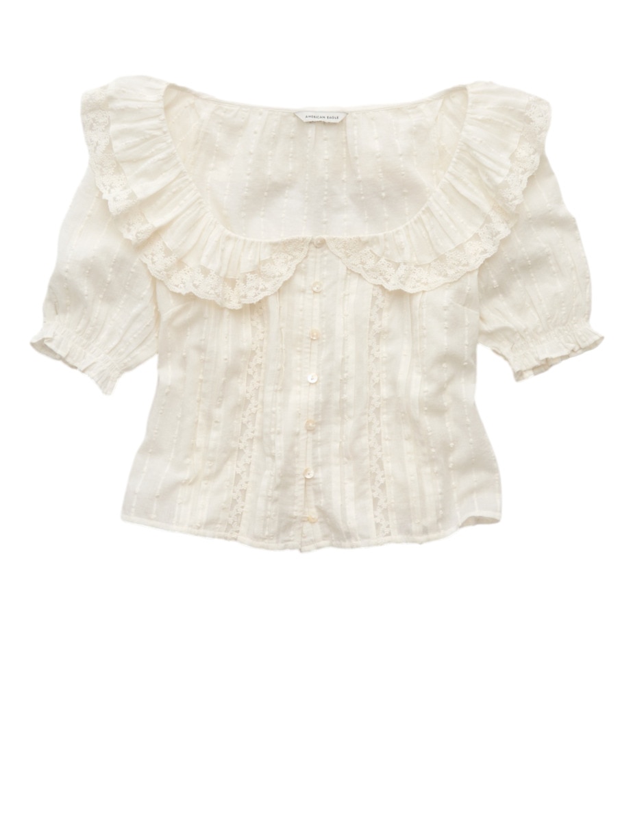 Blusa American Eagle manga corta para mujer