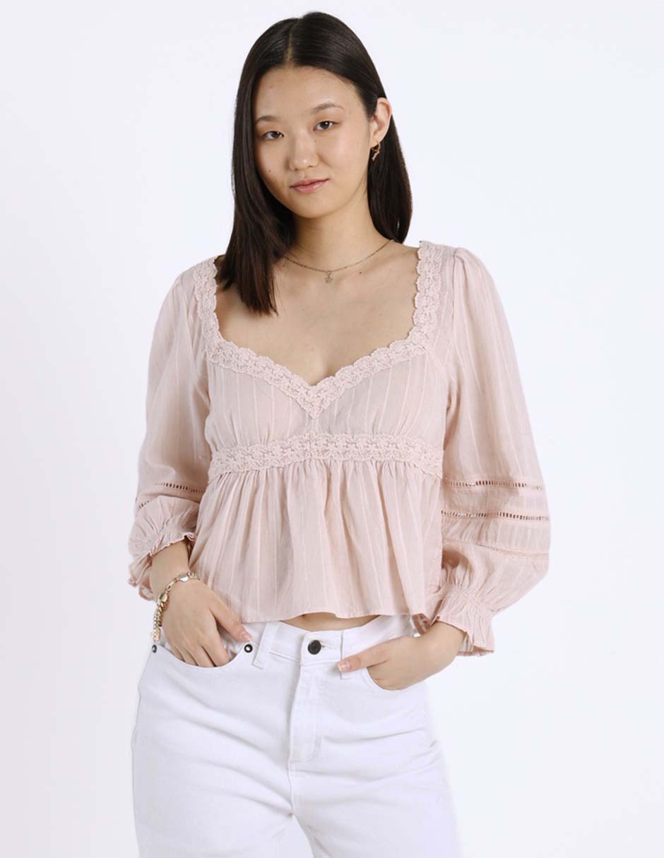 Blusa manga larga para mujer