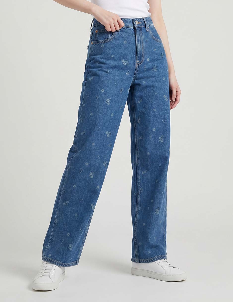 Jeans regular wide leg fashion ae jeans corte cintura para mujer Jeans regular wide leg fashion ae jeans corte cintura para mujer