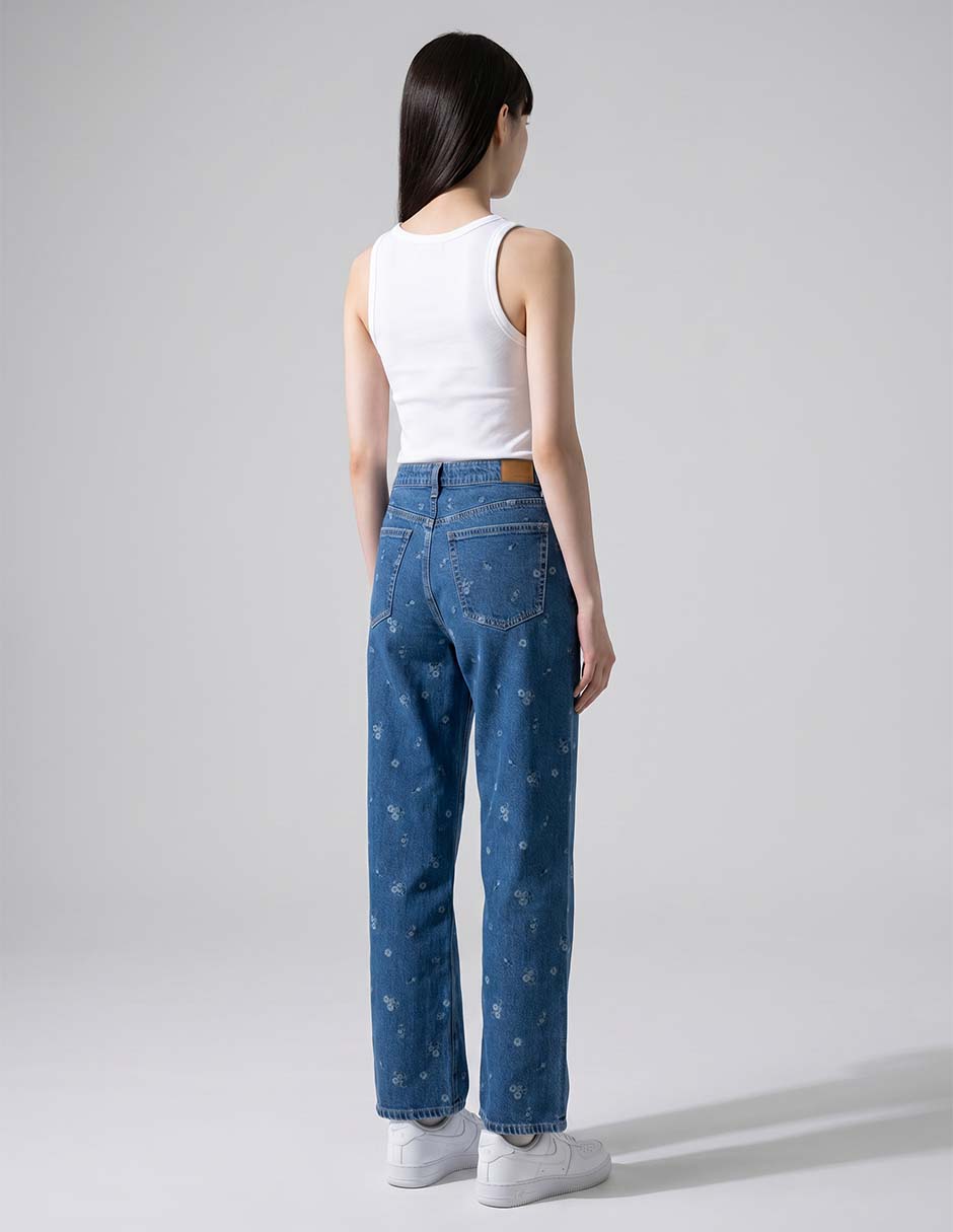 Jeans regular wide leg american eagle fashion ae jeans corte cintura para mujer