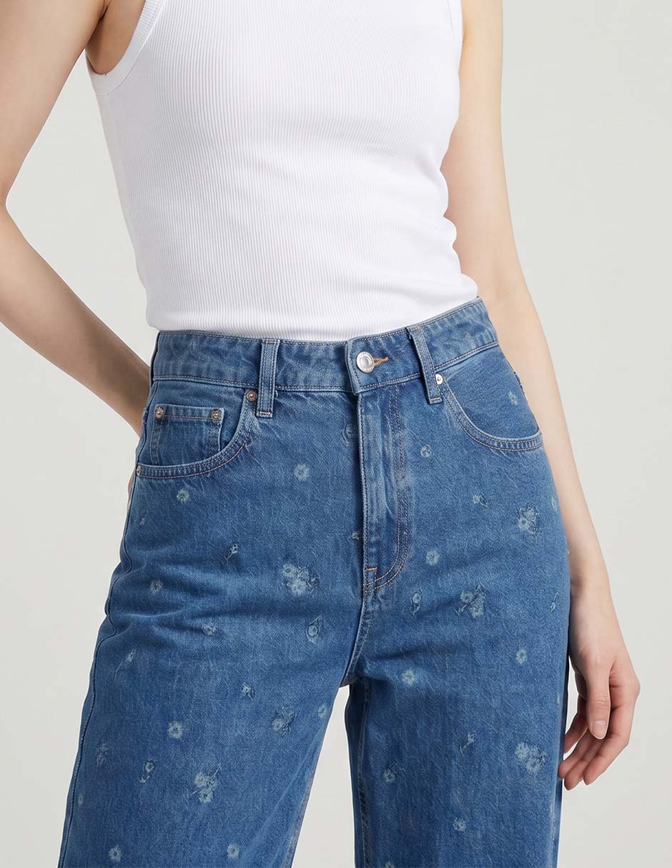 Jeans regular wide leg american eagle fashion ae jeans corte cintura para mujer