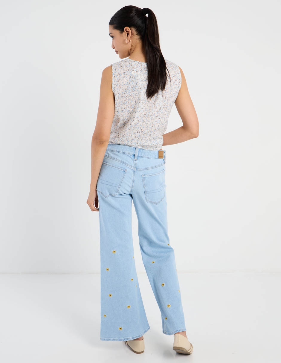 Jogger flare flare corte cintura para mujer 2
